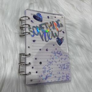 Resin Notebook with 'Something New' Motto: Fresh Beginnings Await